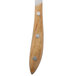 A close up of a Walco steak knife with a Pakka wood and metal handle.