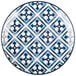 An Arcoroc Candour Azure porcelain B&B plate with a blue and white pattern.
