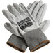 A pair of Cordova Monarch gray gloves with gray palms on a white background.