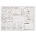 A white Hoffmaster Doodletown placemat with drawings and words to color and complete.