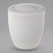 A white Villeroy & Boch porcelain salt shaker with a lid.