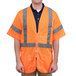 An orange Cordova high visibility safety vest with reflective stripes.