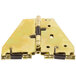 A Lancaster Table & Seating metal table hinge with 6 screws.