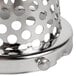 A Weston stainless steel strainer with holes.
