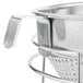 A Weston stainless steel China cap strainer with a metal handle.