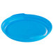 A blue plastic lid with a snap-tight lid open.