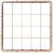 A brown plastic grid shelf with 20 compartments.