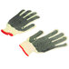 A pair of Cordova heavy duty work gloves with two-sided PVC dotted coating and black dots.