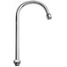 A Fisher stainless steel gooseneck faucet spout.