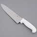 A Choice 10" chef knife with a white handle.