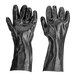 A pair of black rubber gloves.