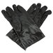 A pair of black Cordova PVC gloves with jersey lining.