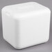 A white foam cube with a lid.