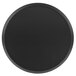 A black round Matfer Bourgeat carbon steel pizza pan.