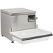 A Campus Products Silvershine countertop cutlery dryer and polisher machine with a white container.