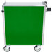 A green Lakeside utility cart with shelves and wheels.