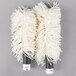 A pair of white mop heads with black handles.