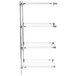 A Metro chrome wire shelving add on unit with 4 shelves.