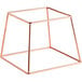 An Acopa rose gold metal square display stand.