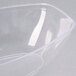 A clear plastic Fineline oval bowl.