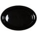 A black oval plastic Fineline Cater Tray.