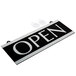 A black and white Headline Sign with the words "Open" and "Closed" in white text.