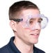 A person wearing Cordova General Purpose Safety Goggles.