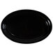 A black oval platter.