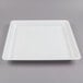 A white square Fineline plastic catering tray.