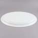 A white Fineline plastic oval catering tray.