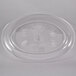 A clear plastic oval catering tray.