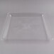 A clear plastic square Fineline Cater Tray.