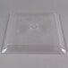A clear plastic case of Fineline clear plastic square catering trays.