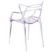 A Flash Furniture clear polycarbonate outdoor stackable side chair.