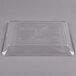 A clear plastic Fineline rectangular catering tray in a clear plastic case.