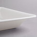 A white Fineline rectangular plastic catering tray.