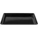 A black rectangular Fineline Platter Pleasers catering tray with a black surface.