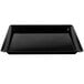 A black rectangular Fineline Platter Pleasers catering tray with a handle.