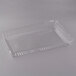 A clear plastic rectangular lid for a Fineline Platter Pleasers container.