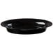 A black plastic oval catering bowl.