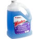 A jug of blue SC Johnson Windex glass cleaner with a white label.