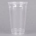 A clear plastic Fabri-Kal Greenware cup.