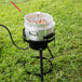 A Backyard Pro fish fryer with a pot of food cooking on it.