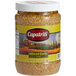 A jar of Capriotti minced garlic in oil with a label.