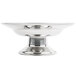 A Town stainless steel compote dish with a round base.