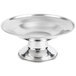 A Town stainless steel serving bowl on a round metal base.