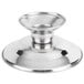 A Town stainless steel compote dish with a round base.