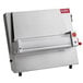 A stainless steel Estella countertop dough sheeter with a handle.