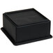 An American Metalcraft black silicone square ice mold with 4 compartments and a lid.