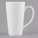 A white Libbey tall bistro mug with a handle.